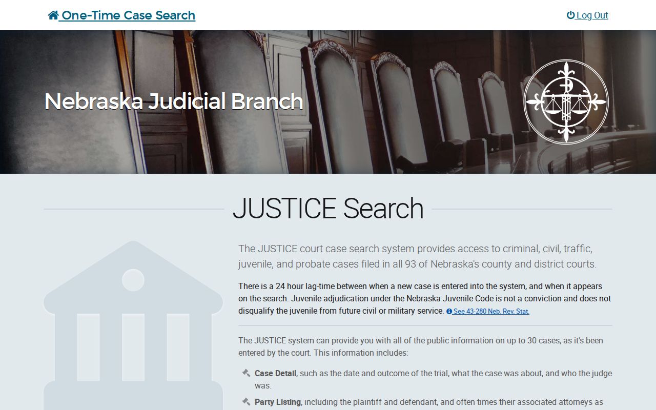 Hitchcock County warrant search JUSTICE case search