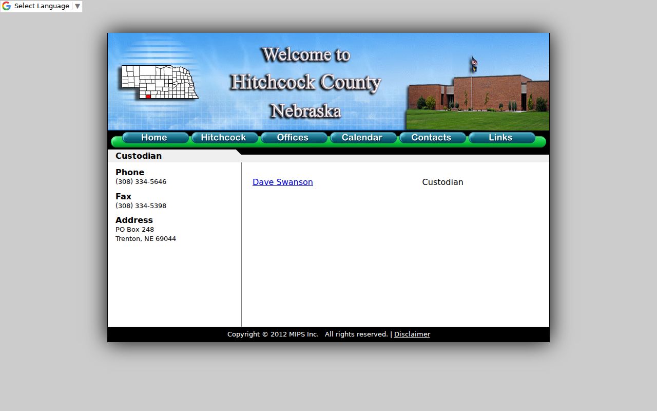 Hitchcock County warrant search public records custodian